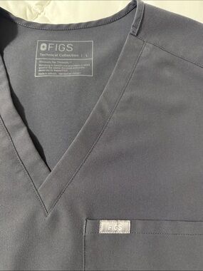 Figs V-neck Scrub Top - Slate